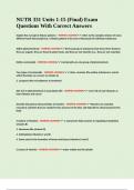 NUTR 331 Units 1-15 &lpar;Final&rpar; Exam Questions With Correct Answers