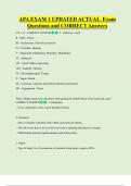 APA Bundled Exam Questions WITH  CORRECT Answers