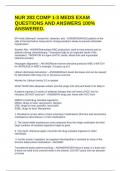 NUR 283 COMP 1-3 MEDS EXAM QUESTIONS AND ANSWERS 100&percnt; ANSWERED&period;