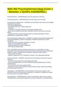 NSG 552 Psychopharmacology Exam 1 - Modules 1-3&lpar;100&percnt; ANSWERED&period;&rpar;