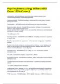 Psychopharmacology Wilkes n552 Exam 100&percnt; Correct&period;