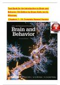 TEST BANK For An Introduction to Brain and Behavior&comma; 7th Edition by Bryan Kolb&comma; Ian Q&period; Whishaw&comma; Verified Chapters 1 - 16&comma; Complete Newest Version