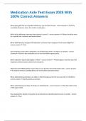 Medication Aide Test Exam 2025 With 100&percnt; Correct Answers