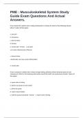 PME &colon; Musculoskeletal System Study Guide Exam Questions And Actual Answers&period;