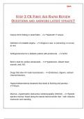 STEP 2 CK FIRST AID RAPID REVIEW QUESTIONS AND ANSWERS LATEST UPDATE&excl;&excl;