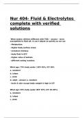 Nur 404- Fluid & Electrolytes complete with verified solutions&period;