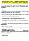 PADI Divemaster Knowledge Bundled exam &vert;latest update&vert; &vert;2025&vert;