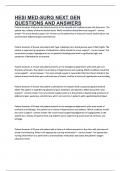 HESI MED-SURG NEXT GEN  QUESTIONS AND ANSWERS 
