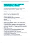 ABQAURP EXAM QUESTIONS AND ANSWERS 100&percnt; CORRECT