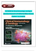 TEST BANK For Clinical Immunology & Serology A Laboratory Perspective 5th Edition by Miller & Stevens&comma; All 1-25 Chapters Covered &comma;Latest Edition