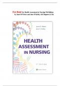 Test Bank for Health Assessment in Nursing 7th Edition &vert; Janet R&period; Weber & Jane H&period; Kelley &vert; All Chapters &lpar;1&ndash;34&rpar; &vert; A&plus; Updated 2025