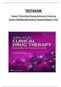 Test Bank For Abrams&rsquo; Clinical Drug Therapy Rationales For Nursing Practice 12th Edition  By Frandsen&comma; Complete Chapters 1 To 61 &vert; 100&percnt; correct