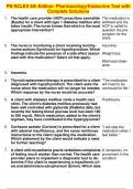 PN NCLEX 6th Edition- Pharmacology&sol;Endocrine Test with Complete Solutions