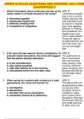 UPPER GI NCLEX QUESTIONS AND ANSWERS 100&percnt; PASS GUARANTEED&excl;&excl;&excl;