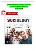 Test Bank for Macionis Gerber&comma; Sociology&comma; 9th Canadian Edition All Chapters Complete Latest Newest Version