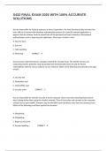 S433 FINAL EXAM 2025 WITH 100&percnt; ACCURATE SOLUTIONS 