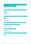 Maritime Warfare Questions and Answers&vert;100&percnt; Pass&vert; Latest 2025