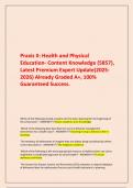          Praxis II&colon; Health and Physical Education- Content Knowledge &lpar;5857&rpar;&comma; Latest Premium Expert Update&lpar;2025-2026&rpar; Already Graded A&plus;&comma; 100&percnt; Guaranteed Success&period;