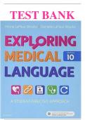 TEST BANK FOR EXPLORING MEDICAL LANGUAGE 10th EDITION