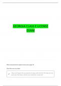 Georgia Class E License Questions with 100&percnt; Correct Answers