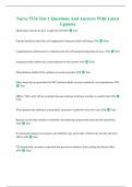 Nurse 5334 Test 1 Questions And Answers With Latest Updates