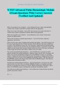 N 5315 Advanced Patho Hematologic Module 4 Exam Questions With Correct Answers &lpar;Verified And Updated&rpar;