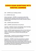 CHSOS EXAM QUESTIONS WITH VERIFIED ANSWERS