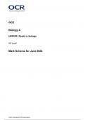OCR AS Level Biology A H020&sol;02 JUNE 2024 MARK SCHEME&colon; Depth in biology