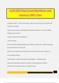 AAD 202 Final Exam Questions and Answers 100&percnt; Pass