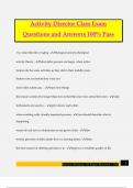 Activity Director Class Exam Questions and Answers 100&percnt; Pass