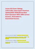  Uconn ECE Exam&colon; Biology 1107&sol;1108&comma; Latest Expert Premium Update&lpar;2025-2026&rpar;&vert;Brand New Exam Questions With 100&percnt; Correct Answers&comma; All Graded A&plus;&comma; Guaranteed Success&period;