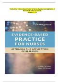 TEST BANK FOR EVIDENCE BASED PRACTICE FOR NURSES 5th EDITION&comma; SCHMIDT&period;