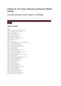 Maternity and Women&rsquo;s Health Care 13th Edition Test Bank &ndash; Lowdermilk Chapters 1&ndash;37 Complete Questions and Answers Study Guide
