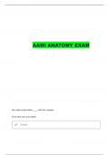 AAMI ANATOMY II UNIT 4 QUESTIONS WITH 100&percnt; CORRECT ANSWERS