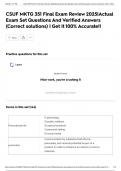 CSUF MKTG 351 Final Exam Review 2025&vert;Actual Exam Set Questions And Verified Answers &lpar;Correct solutions&rpar; &vert; Get It 100&percnt; Accurate&excl;&excl;