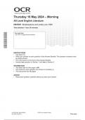 OCR AS Level English Literature H072&sol;01 JUNE 2024 QUESTION PAPER&colon; Shakespeare and poetry pre-1900 