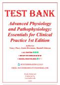 Test Bank - Advanced Physiology and Pathophysiology&colon; Essentials for Clinical Practice 1st Edition &lpar;Tkacs&comma; 2021&rpar;&comma; Chapter 1-17 