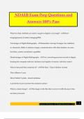 NDAEB Exam Prep Questions and Answers 100&percnt; Pass