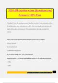 NDAEB practice exam Questions and Answers 100&percnt; Pass