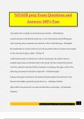 NDAEB prep Exam Questions and Answers 100&percnt; Pass