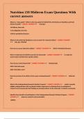 Nutrition 210 Midterm Exam Questions With correct answers 