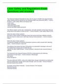 Laser Safety and Regulations Exam Questions and Answers