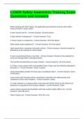 LASER Safety Awareness Training Exam Questions and Answers