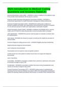 D521-Introduction to Medical Coding Questions and Answers Rated A&plus;