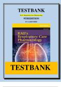 Rau’s Respiratory Care Pharmacology, 9th Edition By Gardenhire 9780323299688 Chapter1-23 Complete Guide-Test Bank