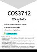 COS3712 EXAM PACK 2026 - DISTINCTION GUARANTEED