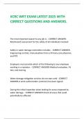 IICRC WRT EXAM LATEST 2025 WITH  C0RRECT QUESTIONS AND ANSWERS