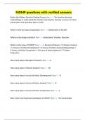 MDMP questions with verified answer1