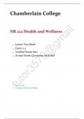 NR 222 Health and Wellness Exam Latest Test Bank 2025- Chamberlain