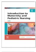TEST BANK For Introduction to Maternity and Pediatric Nursing 9th Edition BY Gloria Leifer &vert;Complete Chapters 1 - 34 &sol;&sol;Newest Version
